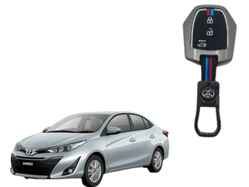 Toyota Yaris 1.3 Key Start Metal Key Cover – Premium Smart Key Protection Case