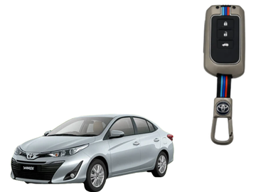 Toyota Yaris 1.5 Push Start Metal Key Cover – Premium Smart Key Protection Case