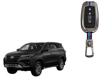 Toyota Fortuner Premium Metal Key Cover | Smart Key Protective Case