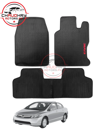 Honda Civic Reborn 2007–2011 Latex Rubber Mats – All-Weather Floor Protection