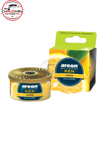 Areon Ken Lemon Gel Air Freshener – Fresh Citrus Long Lasting Car Fragrance
