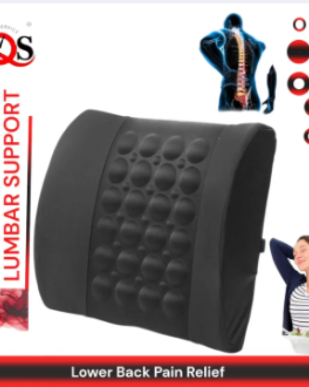 car back cushion black,