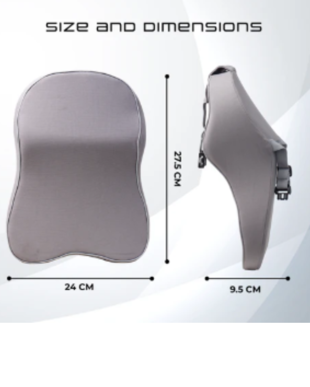 car neck cusion grey