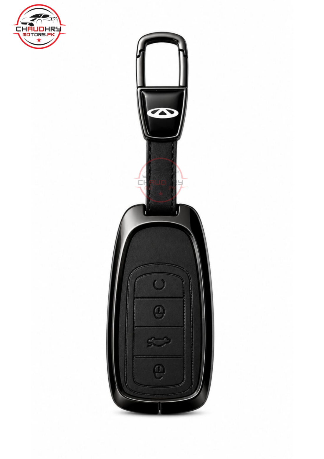 cherry triggo 8 pro black leather metal keycover