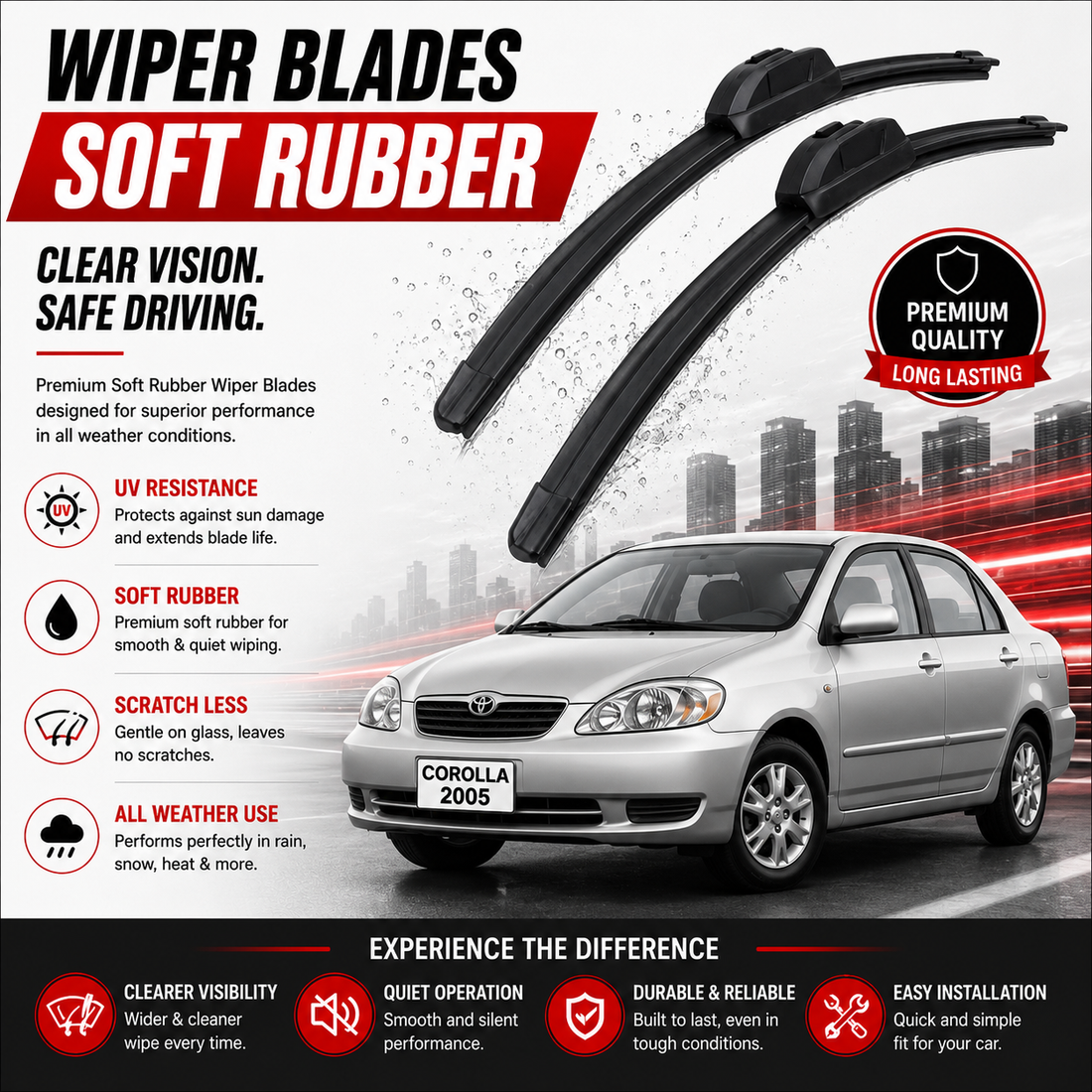 corolla 2005 wiper set