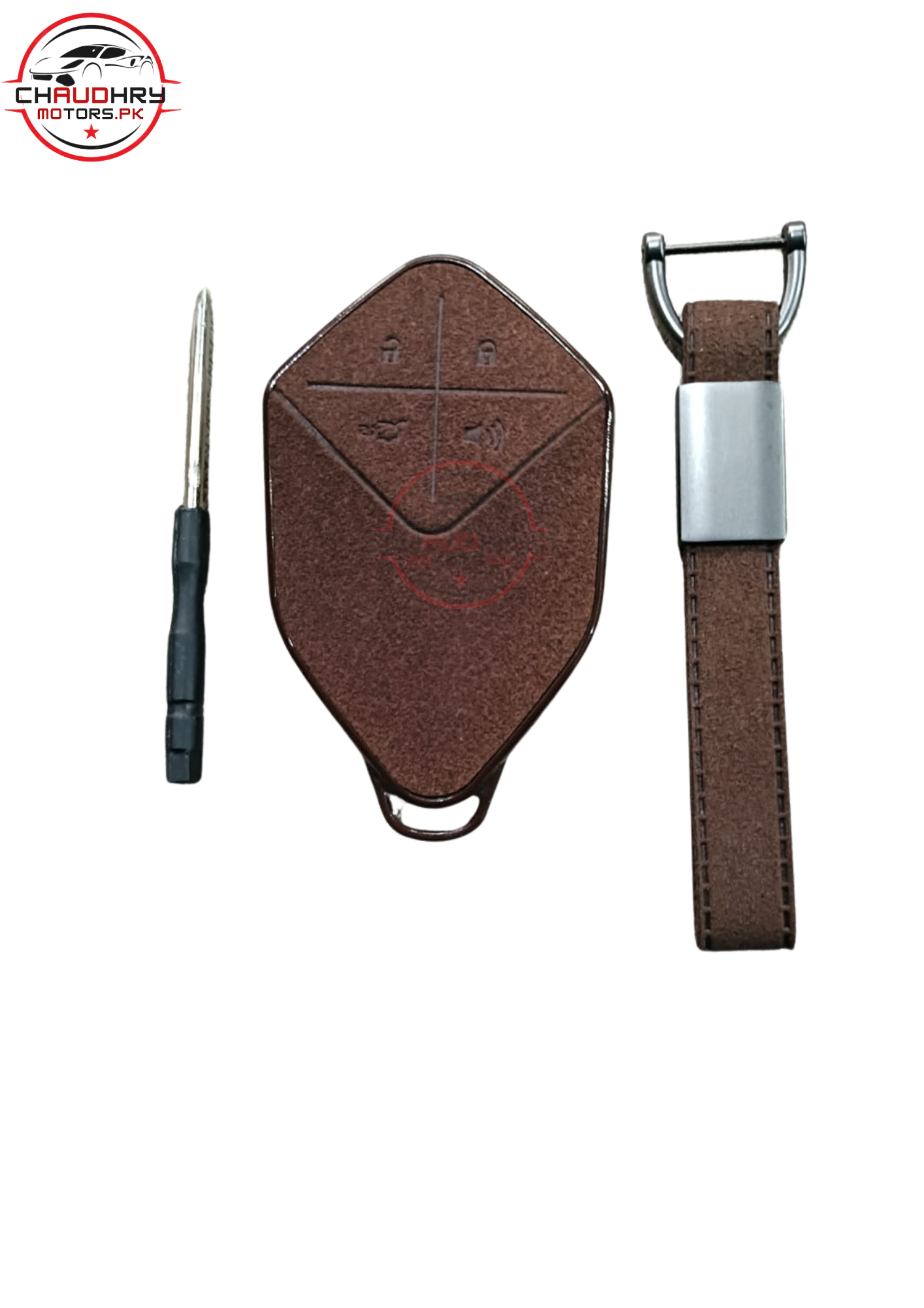 deepal so5 brown leather tpu key cover 1
