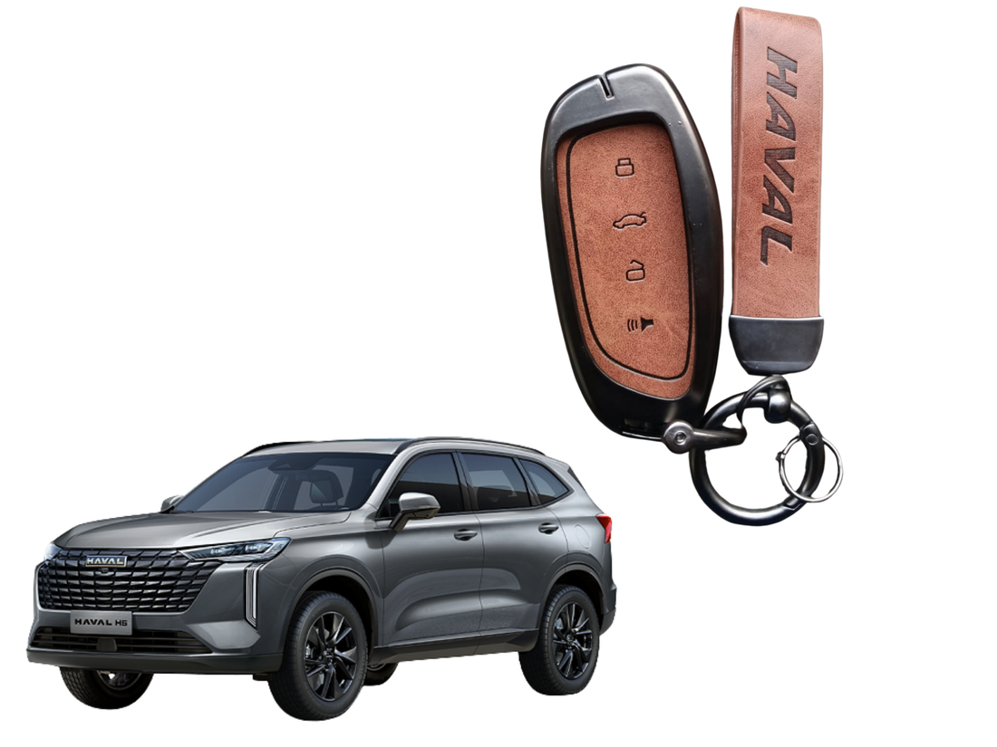 haval h6 brown leather metal key cover