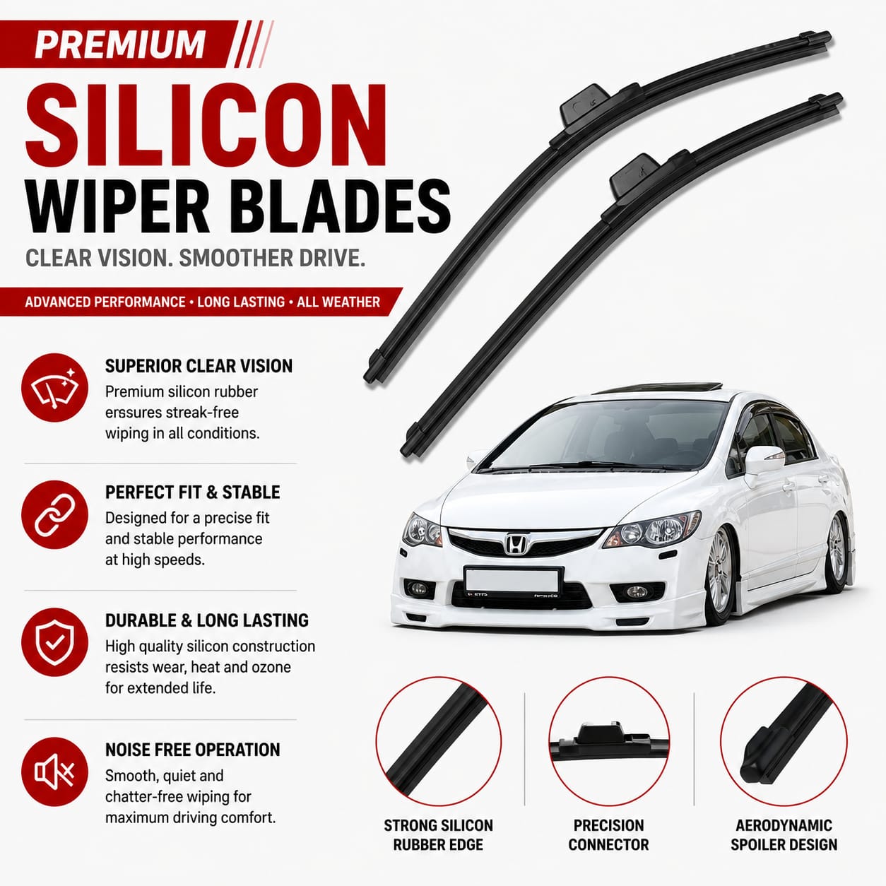 honda rebon silicon wiper