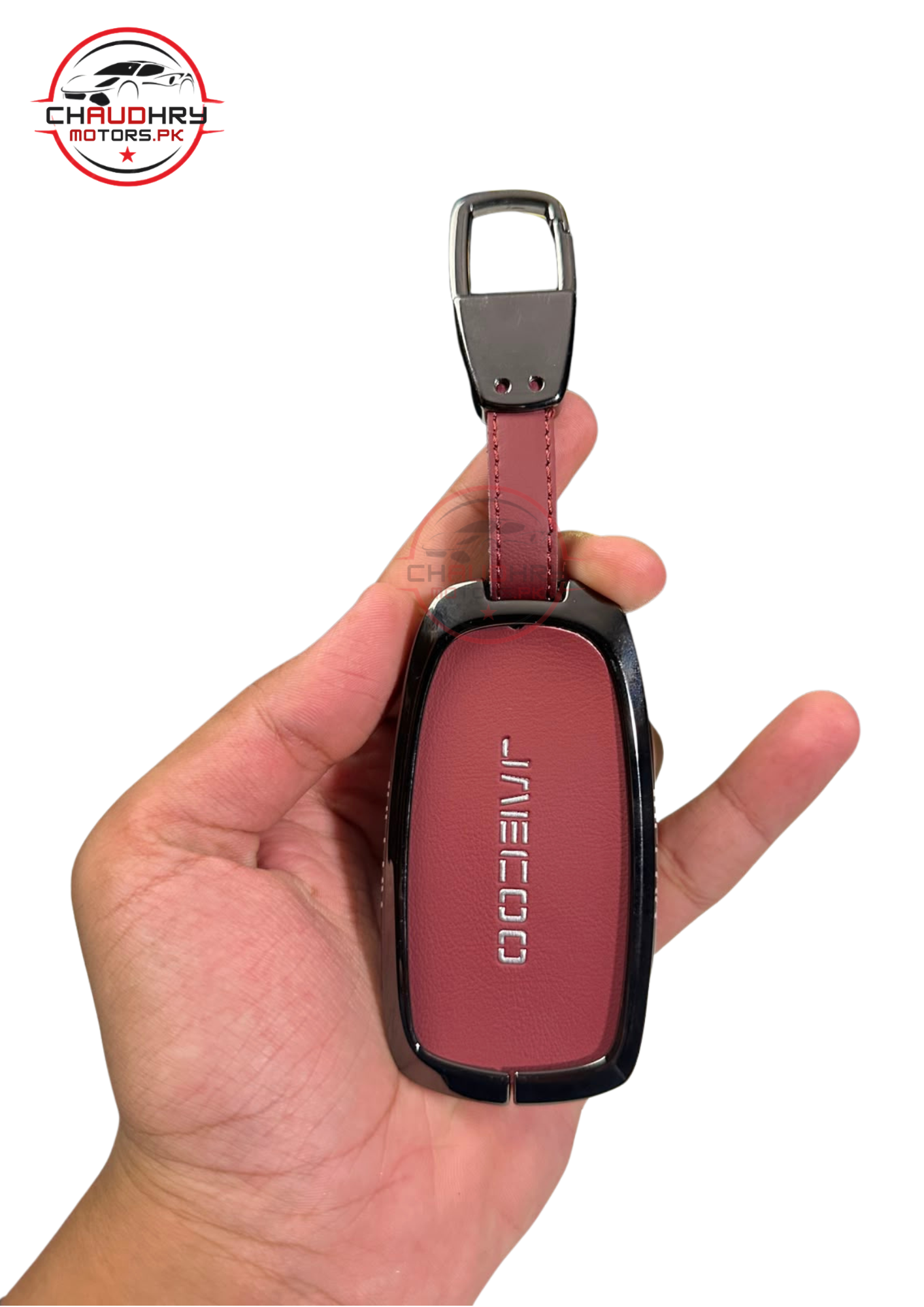 jaecoo j7 meroon leather metal key cover