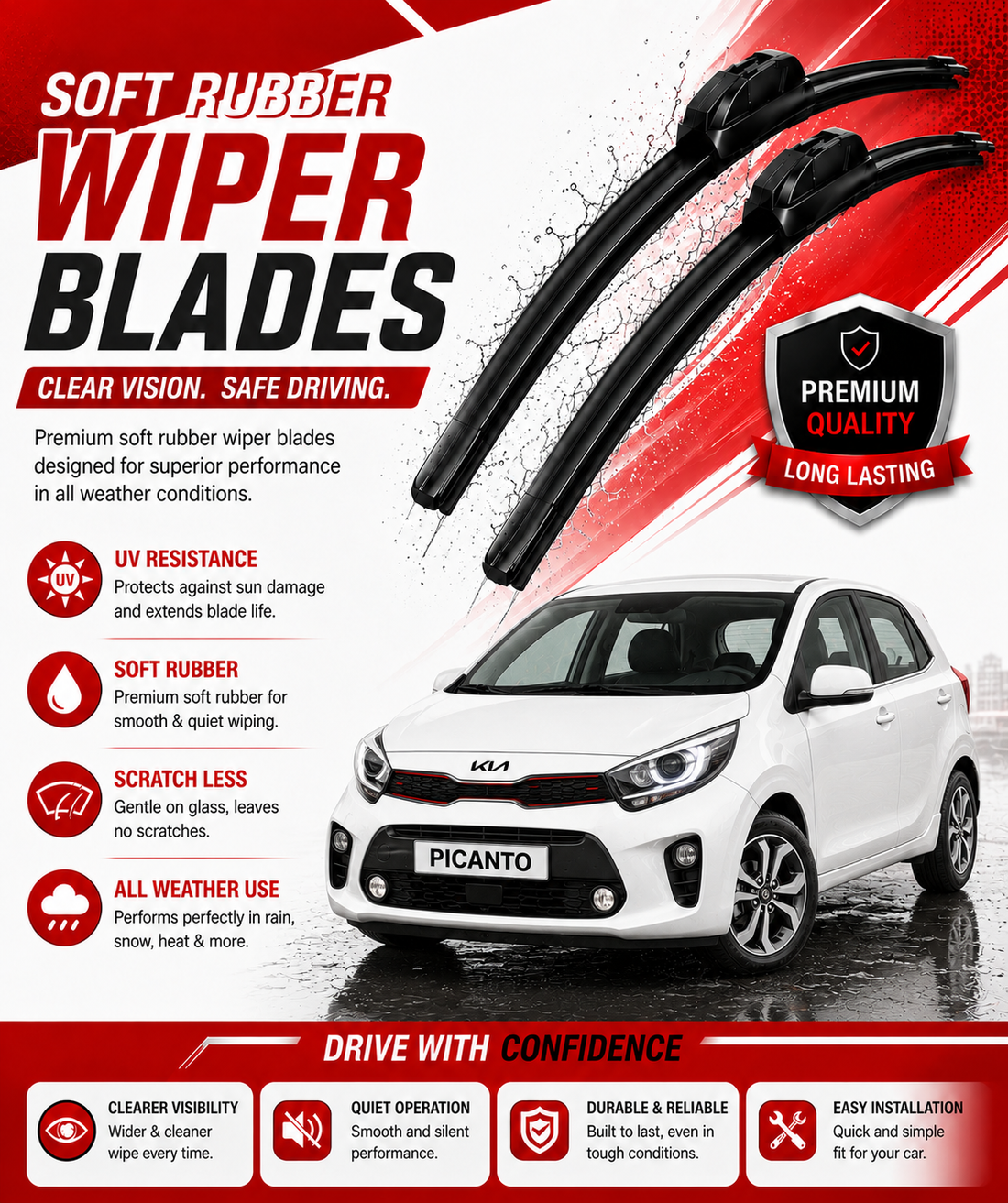 kia picanto wiper set