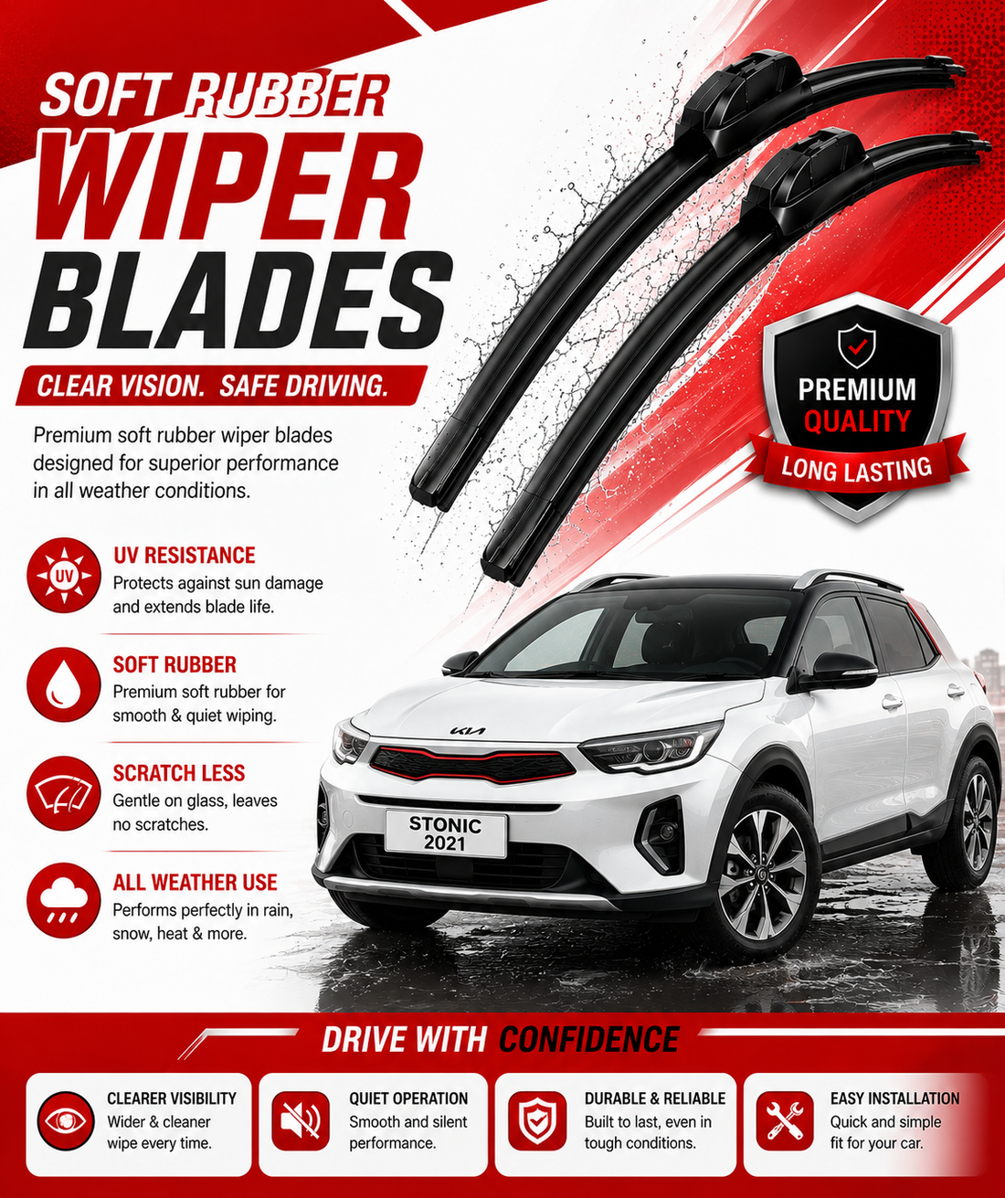 kia stonic wiper set