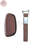 leather brown tpu key cover