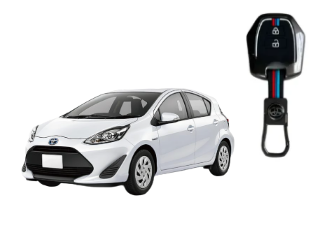 toyota aqua key start metal key cover