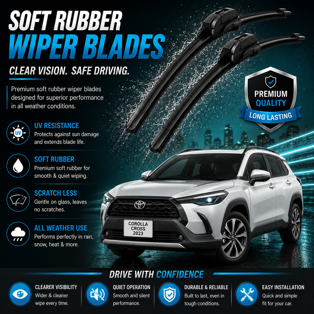 toyota cross wiper set