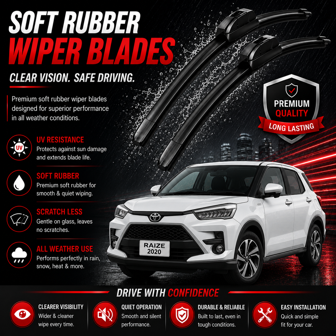 toyota raize wiper set