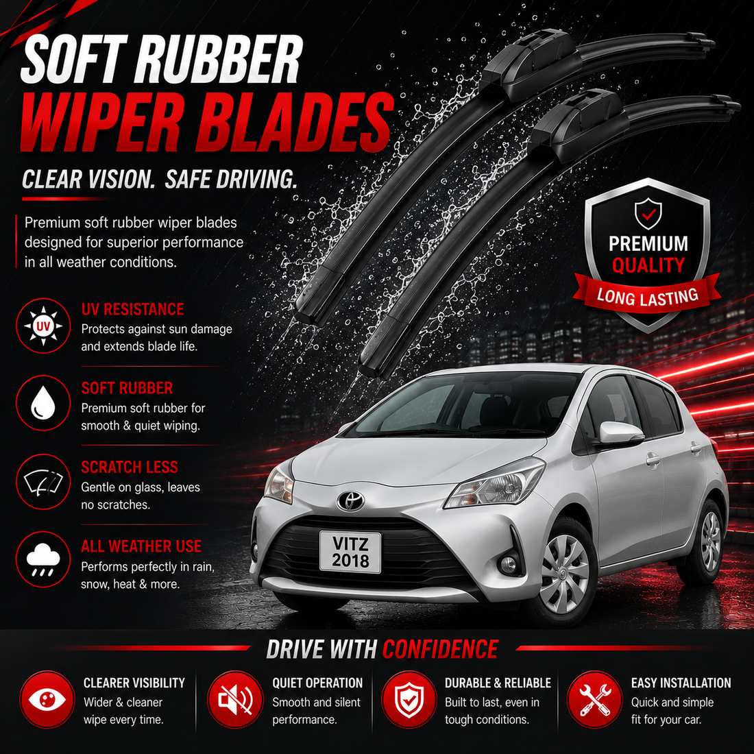toyota vitz 2018 wiper set